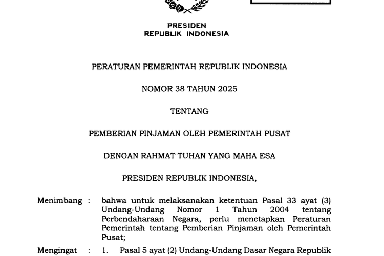 Pembiayaan Daerah Lebih Fleksibel melalui PP 38 Tahun 2025